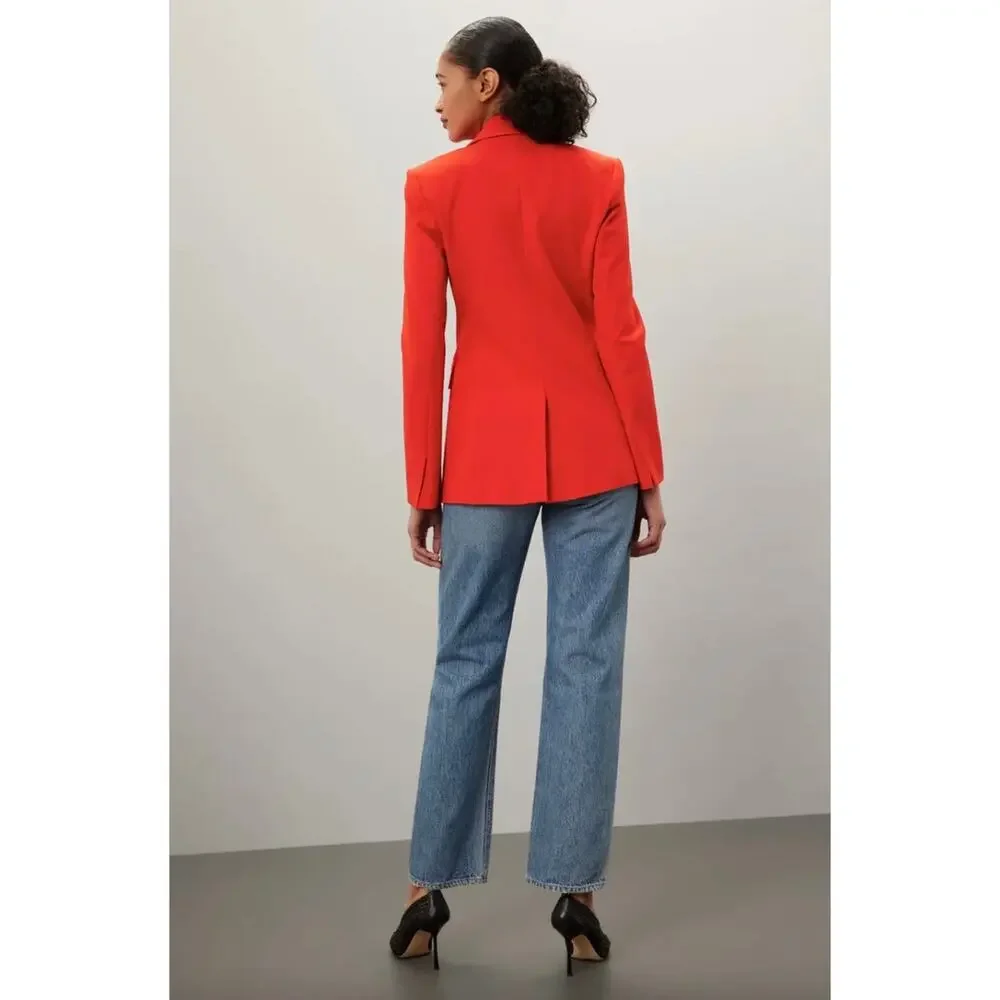 Derek Lam 10 Crosby Red Noah Single Breasted Jacket Sz 10